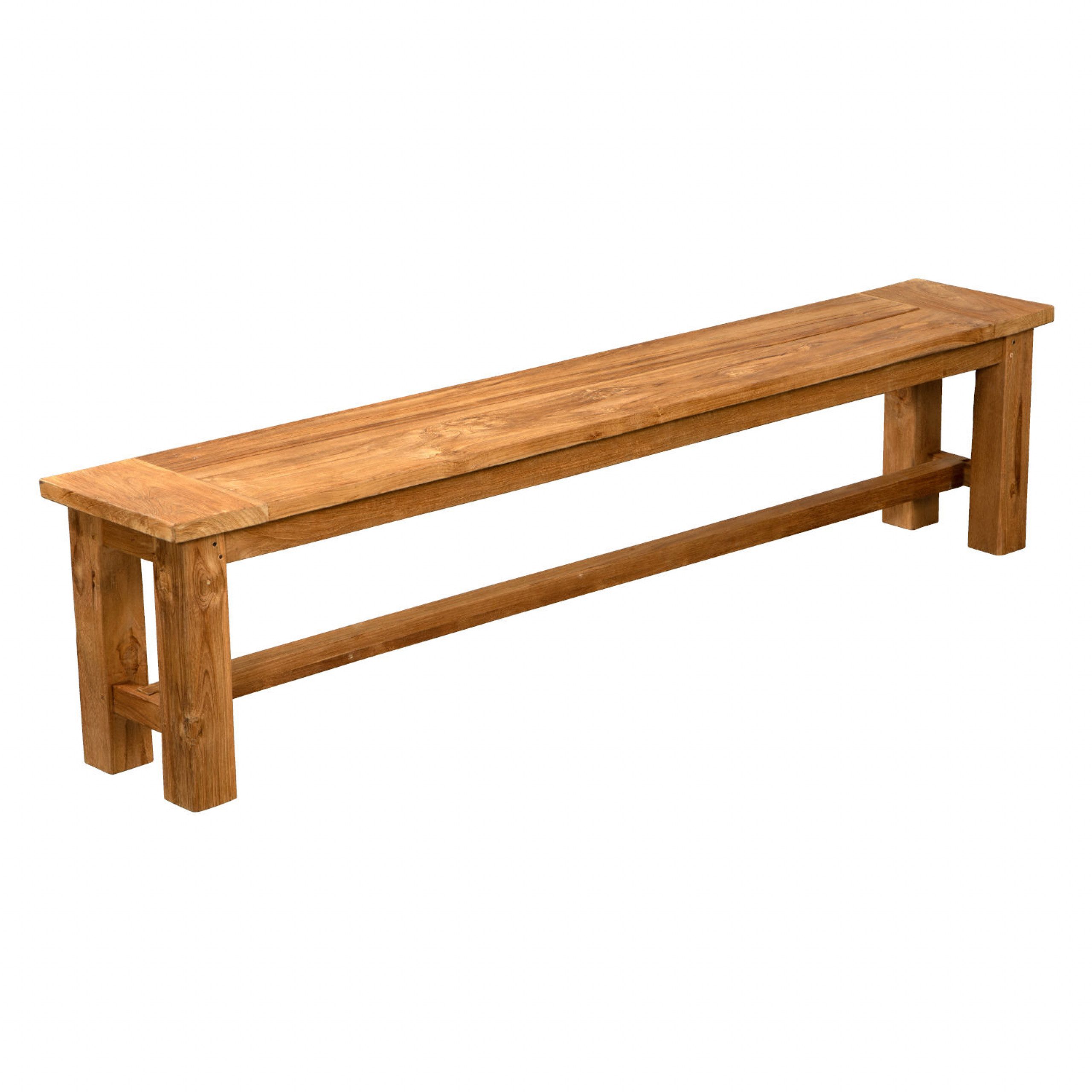Inko Sitzbank Inko Teakholz-Sitzbank Abacus recyceltes Teak 250x35x47 cm Gartenbank