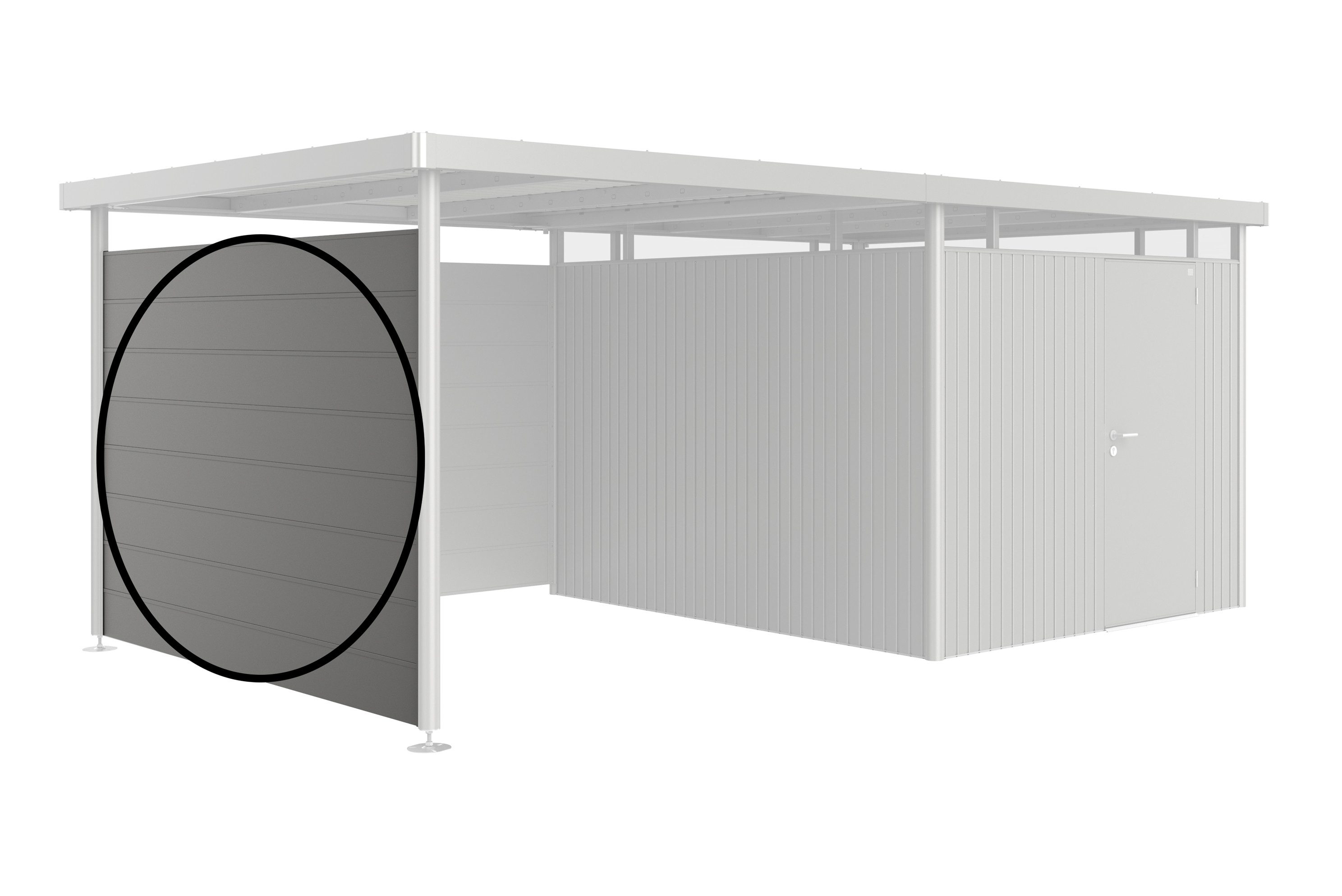 Biohort Gerätehaus-Seitenwand für Gerätehaus HighLine Seitendach H5/H6, verschiedene Farben, BxH:277x181 cm