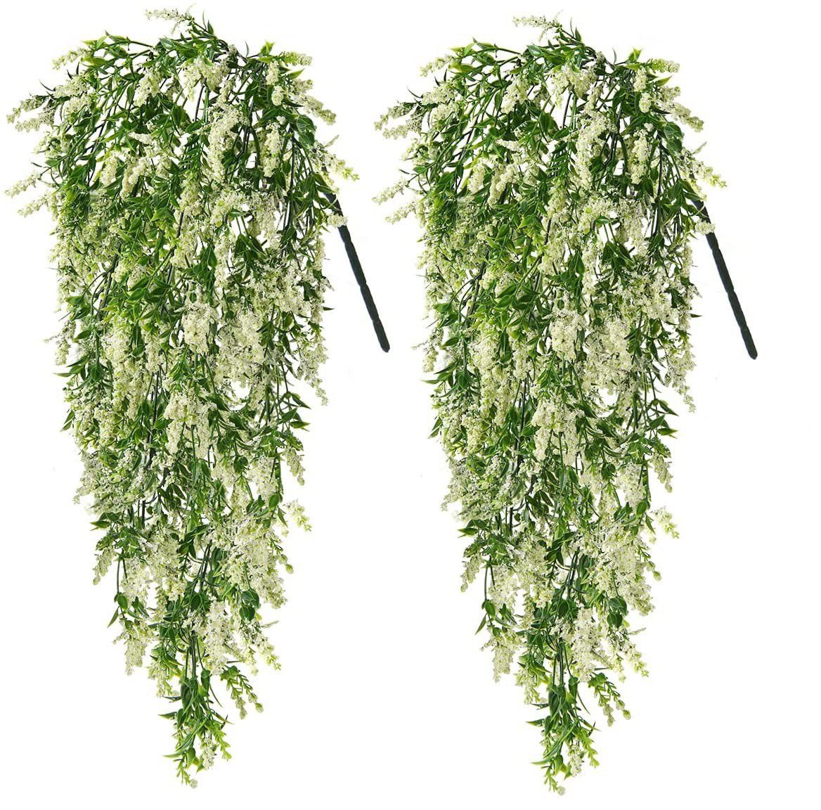 Kunstblumenstrauß 2 Stück Hängende Kunstpflanzen Lavendel, günstig online kaufen
