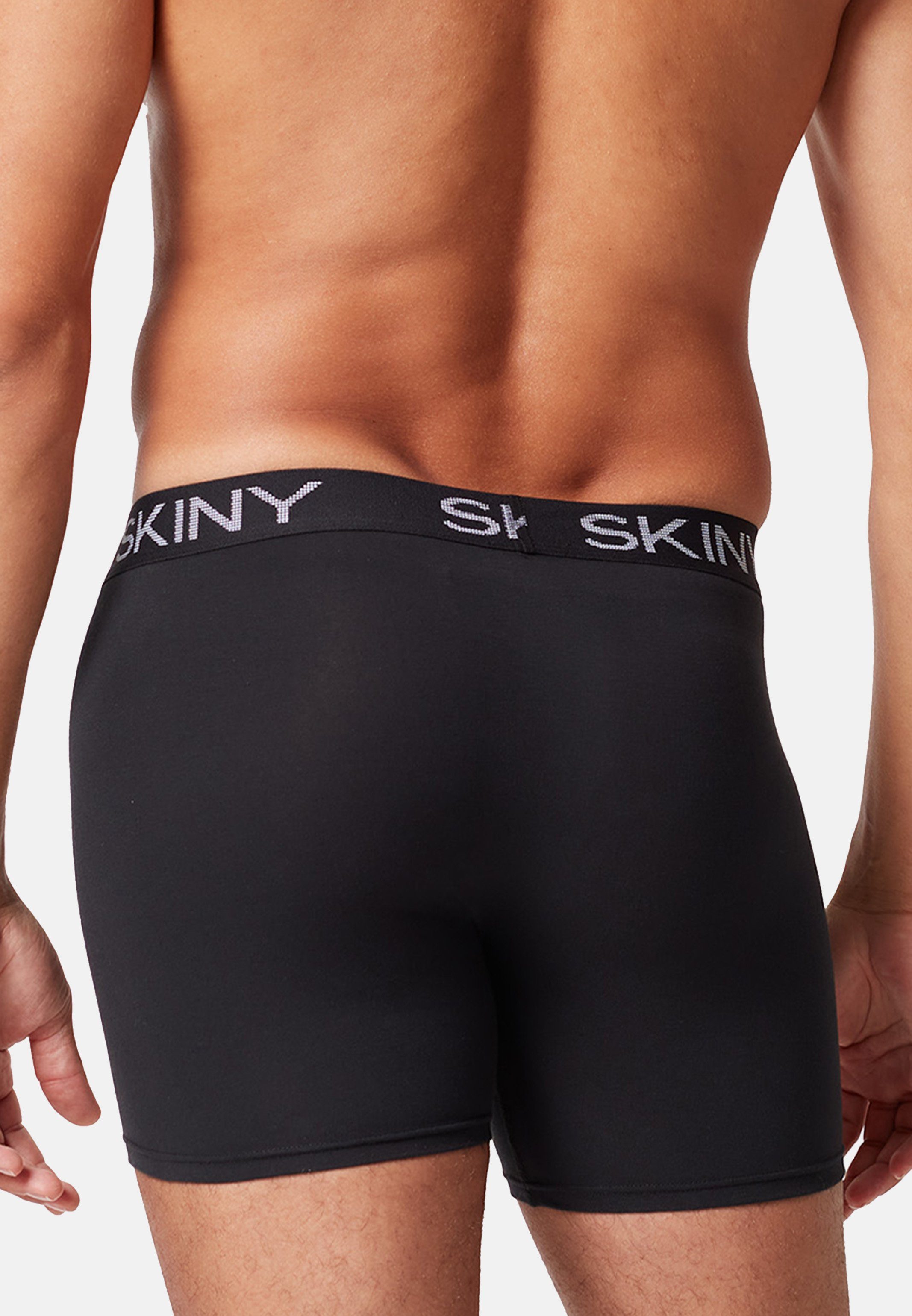 Baumwolle Bein - Pant / Ohne Pant Skiny Short mit längerem - Cotton - Retro Pack 6er (Spar-Set, Boxer 6-St) Long Eingriff