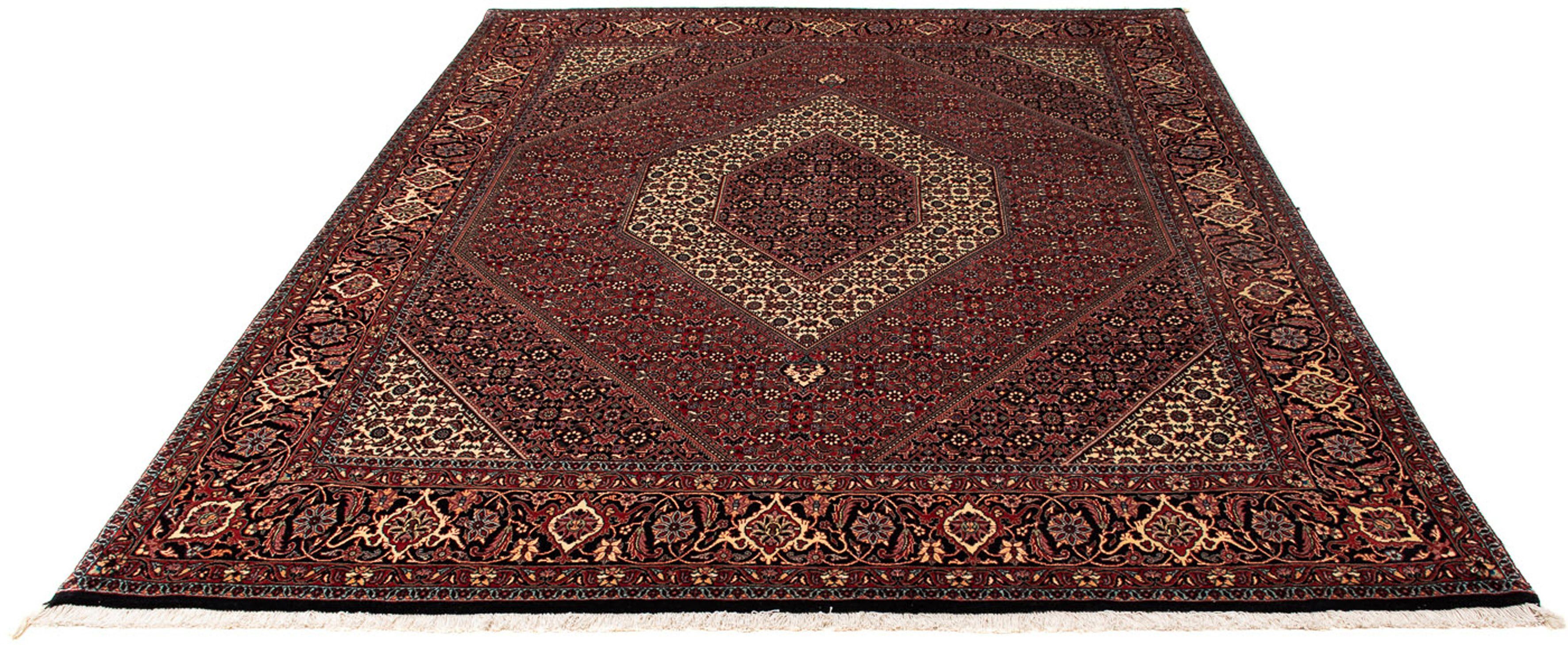 Orientteppich Perser - Bidjar - 249 x 200 cm - dunkelrot, morgenland, rechteckig, Höhe: 15 mm, Wohnzimmer, Handgeknüpft, Einzelstück mit Zertifikat