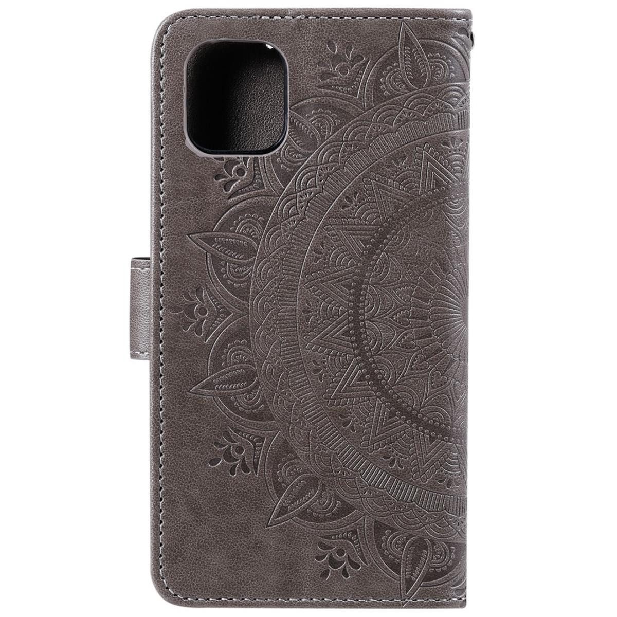 CoverKingz Handyhülle Hülle für Apple iPhone 11 Pro Max [6,5 Zoll] Handyhülle Flip Case 16,5 cm (6,5 Zoll), Klapphülle Schutzhülle mit Kartenfach Schutztasche Handycase Motiv