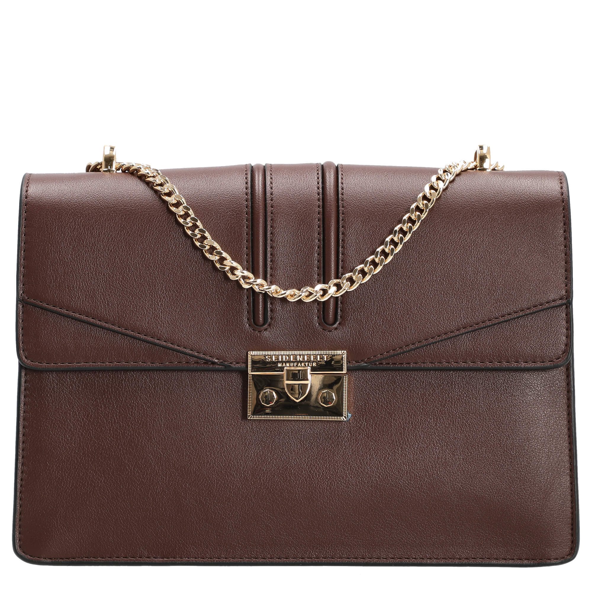 Umhängetasche Roros Big - Schultertasche 28 cm (oxblood/gold)