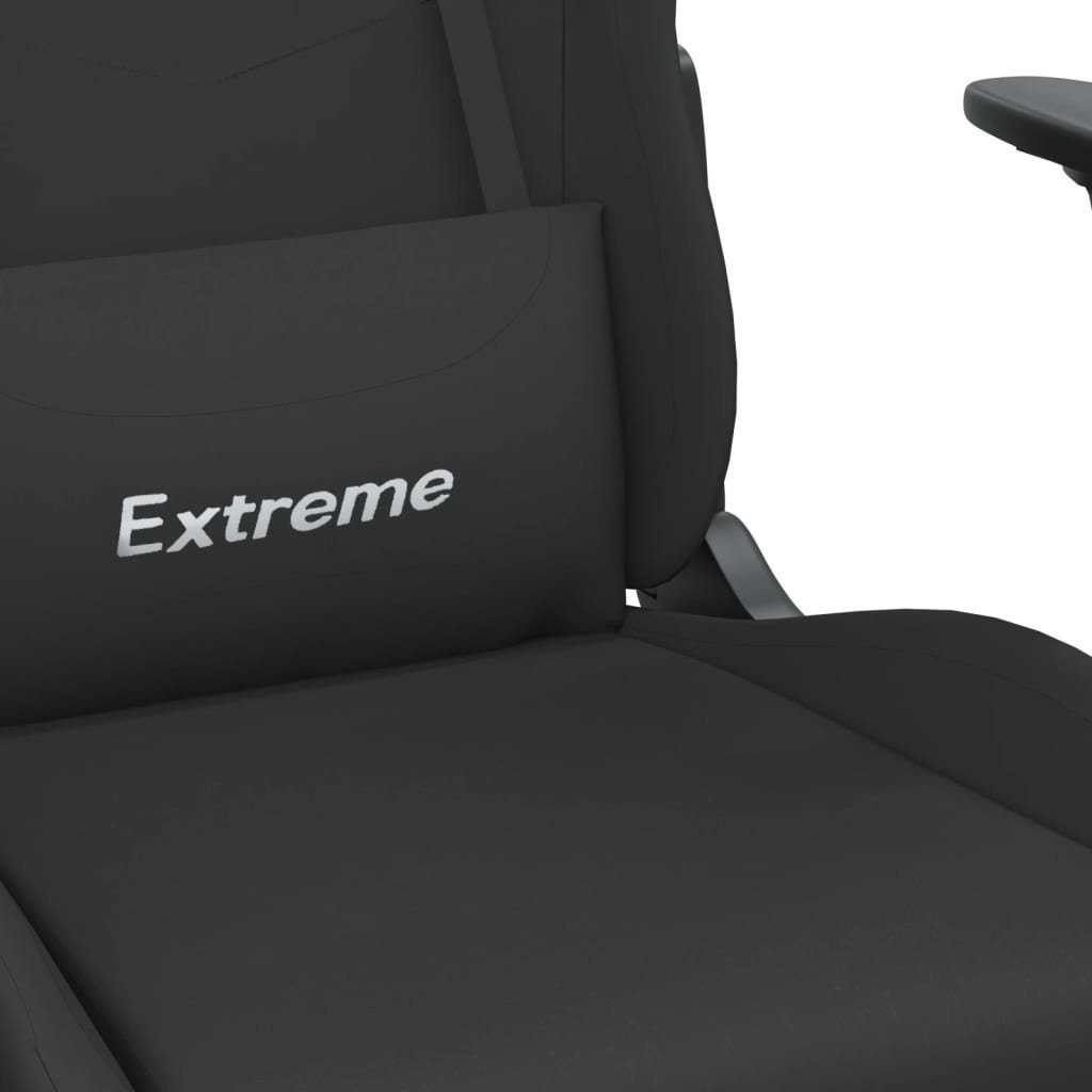 furnicato Gaming-Stuhl mit Schwarz Stoff Fußstütze St) (1