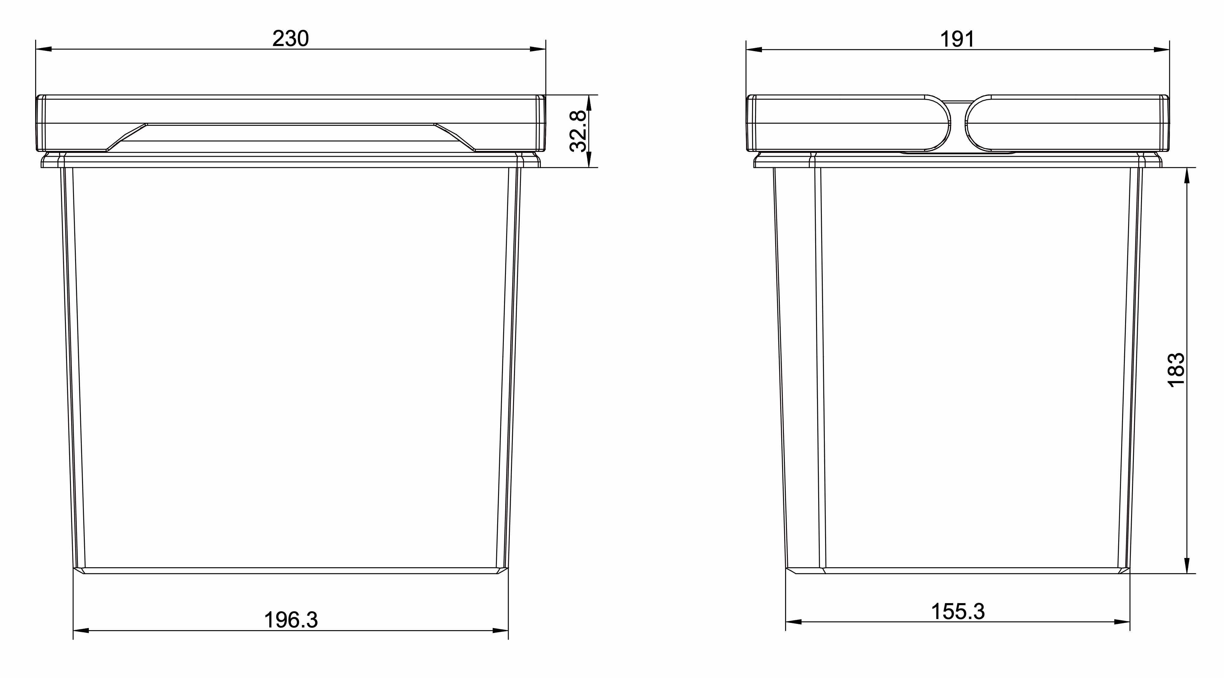 Naber Einbaumülleimer NABER Cox® Systembehälter Ersatzeimer, anthrazit