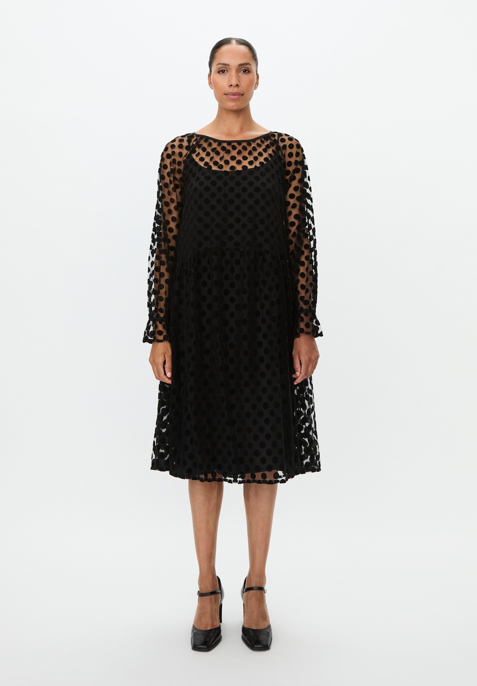 Masai Blusenkleid MaNoviel - with slip schwarz Unterkleid mit dünnen Riemen