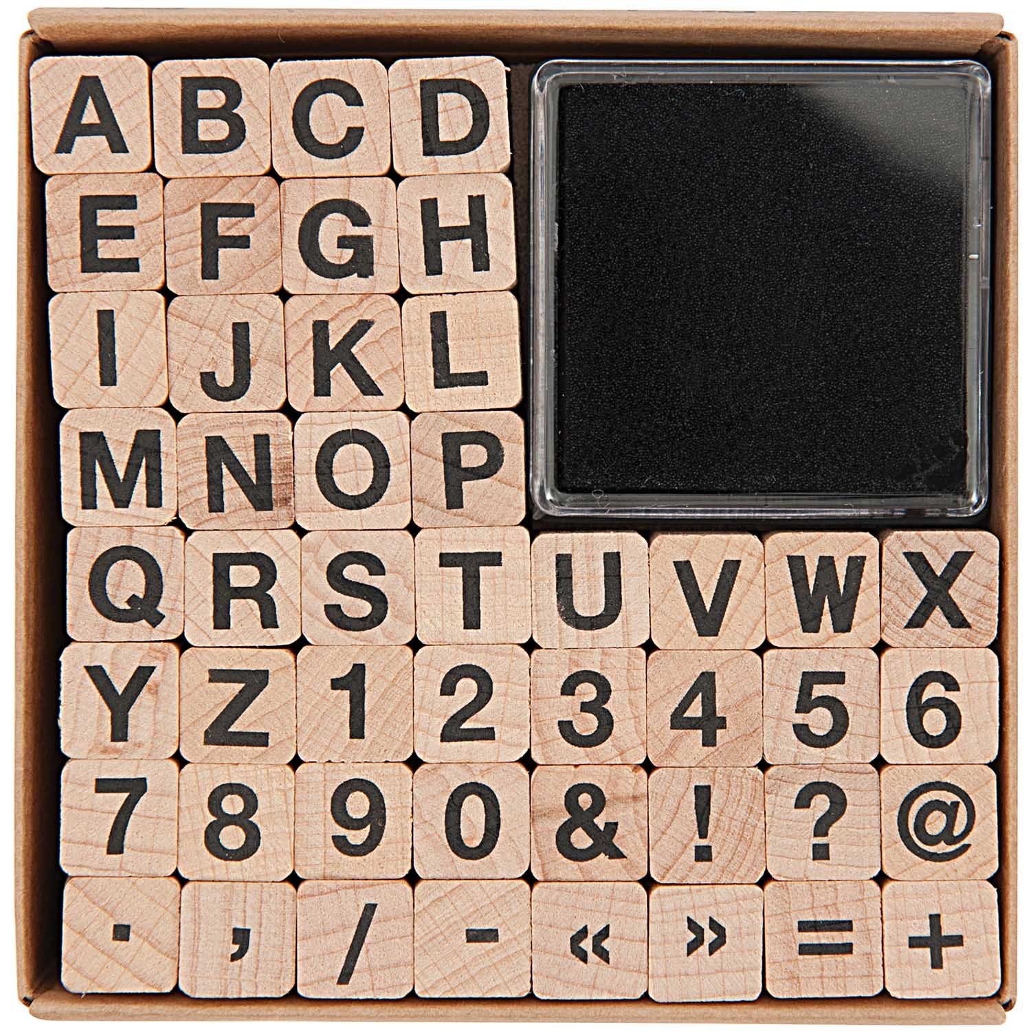 Rico Design Марки STEMPELSET ABC - 48 STÜCK - PAPER POETRY