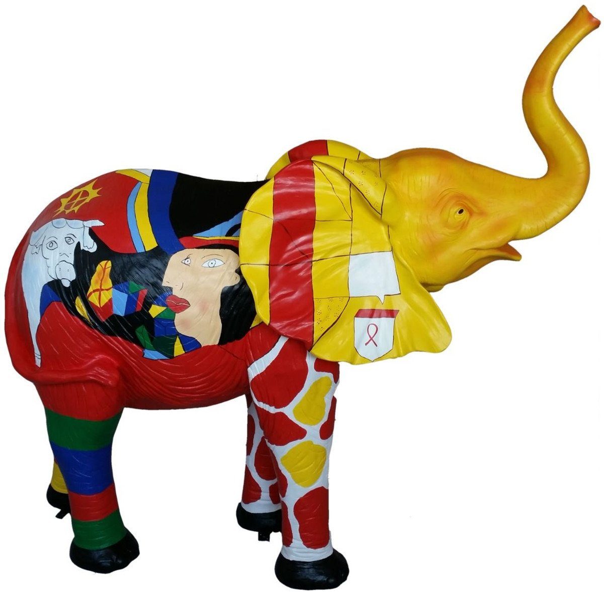 Padrino Skulptur - x 160 - Gartendeko Dekofigur H. Casa Skulptur Mehrfarbig Deko Elefant 160 Designer cm Riesige
