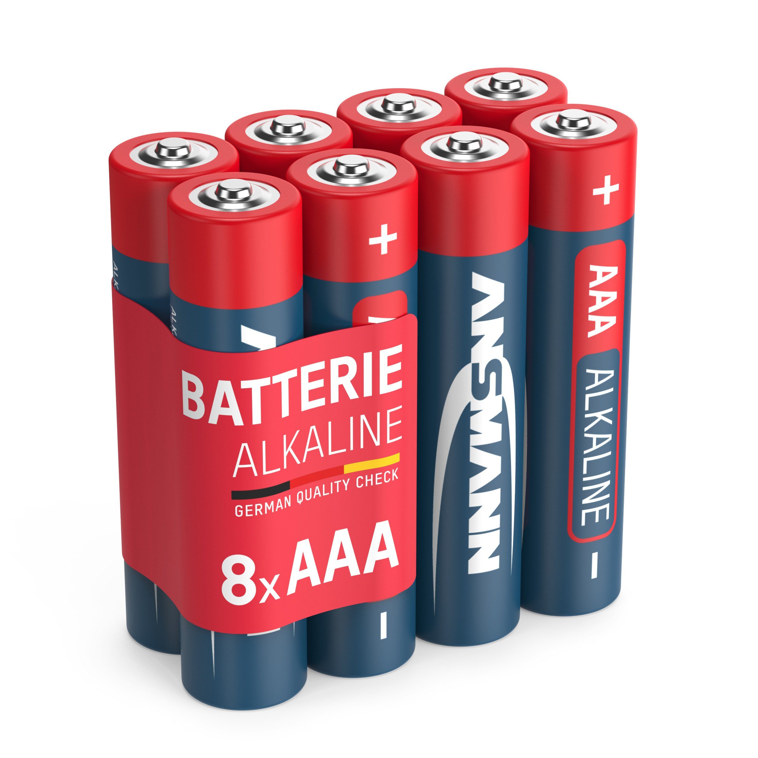 ANSMANN® 8x Alkaline Batterie (8 Batterie – Stück) LR3 MN2400 1,5V AAA Micro