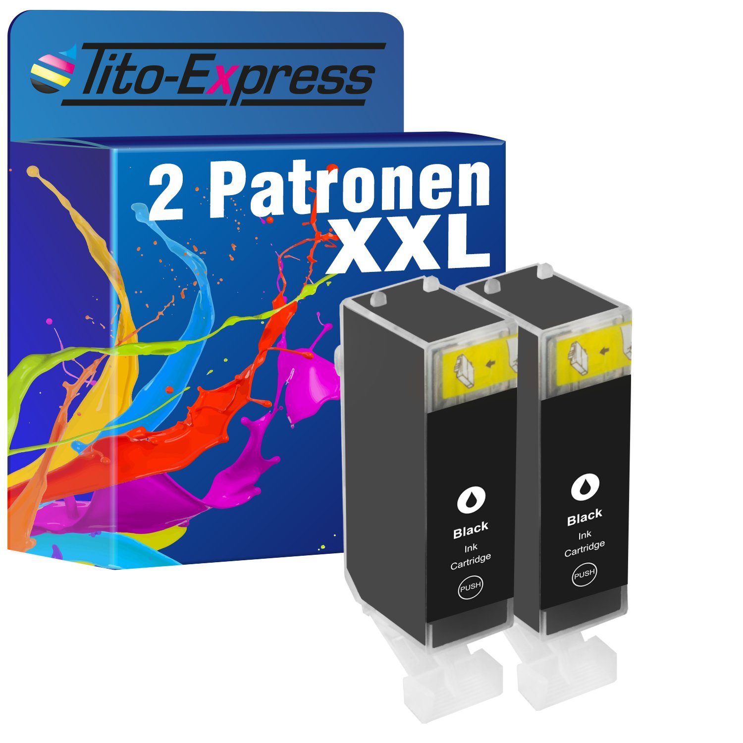 Canon CLI Pixma IP4500X IP4300 CLI8 IP4200X PGI IP4500 Black IP5200R IP3300 (für ersetzt IP3500 IP5300) PGI5 Tito-Express 5 PGI-5 2er 8 Set Tintenpatrone CLI-8