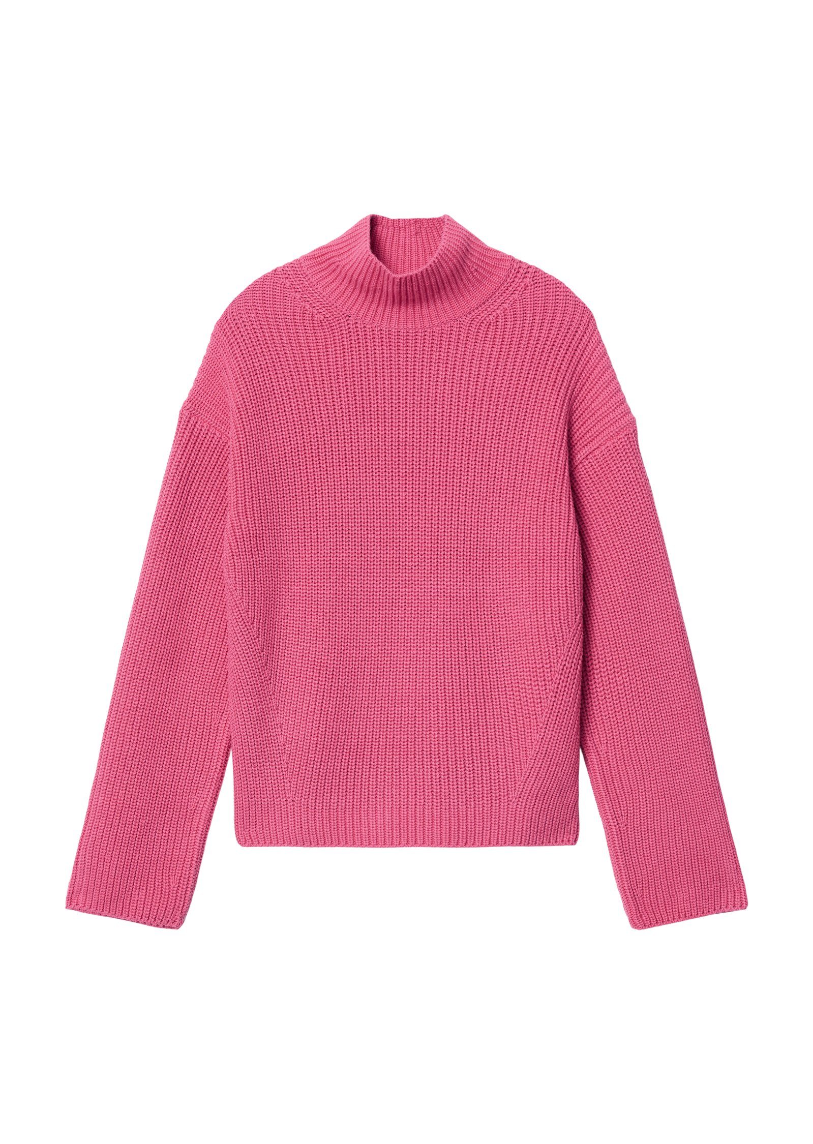 mit pink Strickpullover Turtleneck-Kragen rose O'Polo Marc