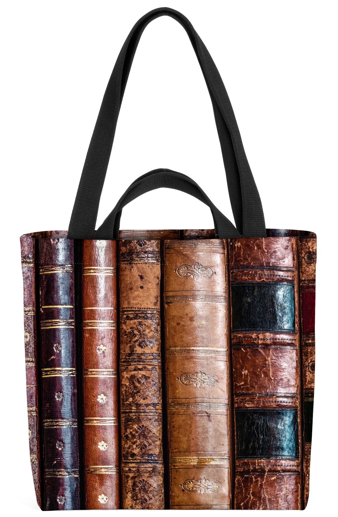 Blumen Antike Buchrücken Bücher Henkeltasche Antiquariat Buchhandlung Alte VOID (1-tlg), Bücher