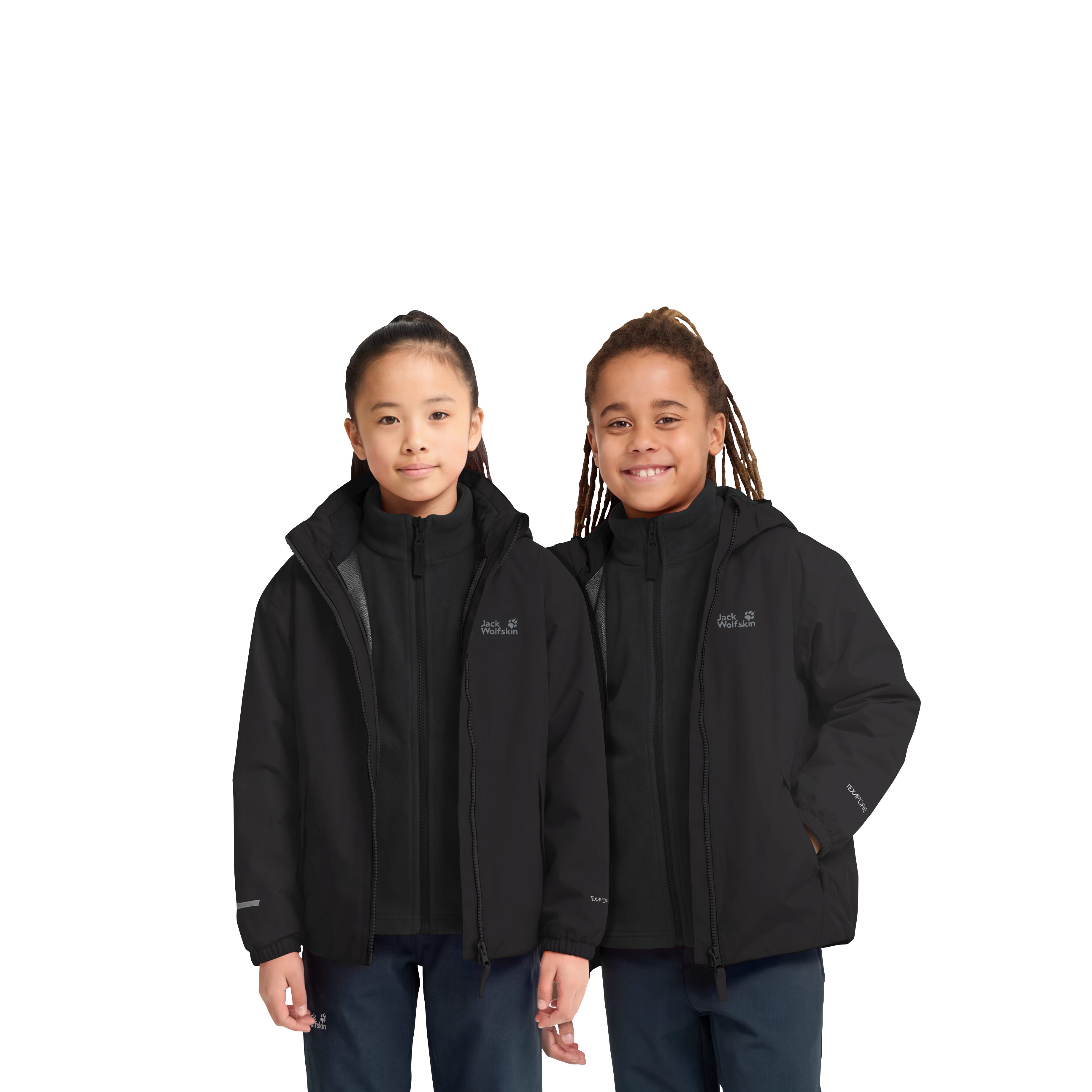 Jack Wolfskin 3-in-1-Funktionsjacke ICELAND 3IN1 JKT K Langarm-Design, aus Polyester, in Größen von 104 bis 176