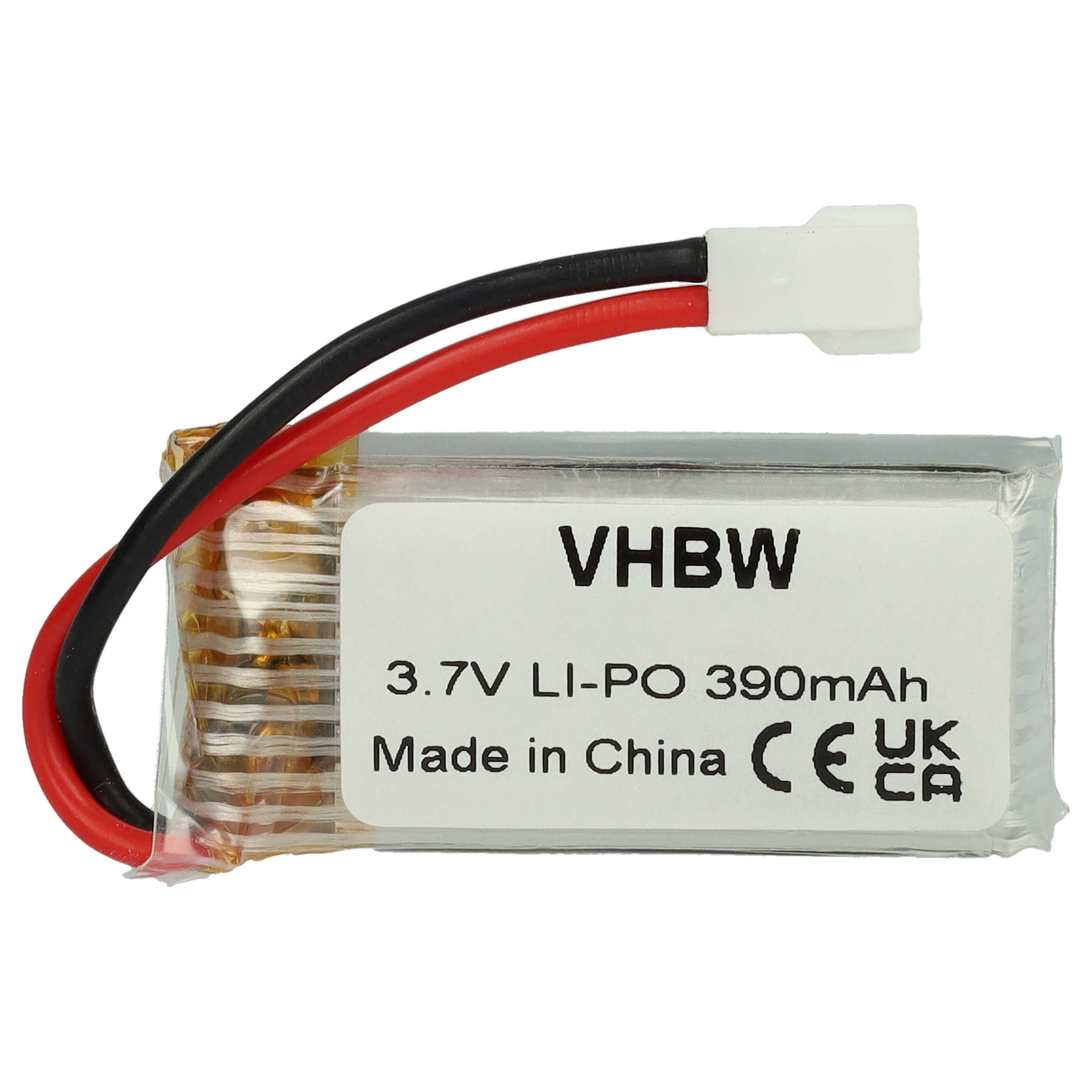 vhbw Akku für Modellbau RC / Modellbau / Modellbau Drohne (390 mAh, 3,7 V, Drohnen-Akku Akku Li-Polymer 390 mAh (3,7 V, 1 St), Leistungsfähiger Austausch-Akku für Drohne, Wiederaufladbar, Jede