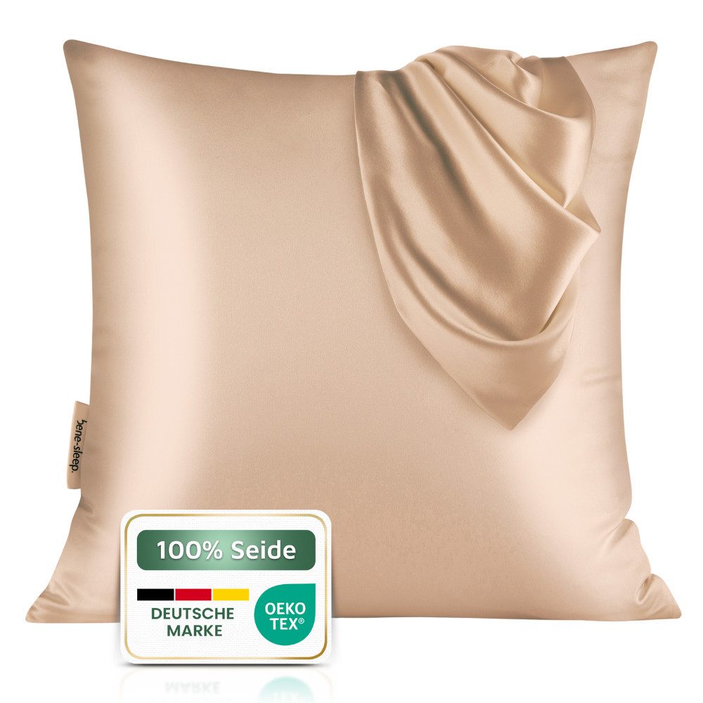 bene-sleep. Kissenbezug bene-sleep, Rose Gold/goldfarben, Gr. 40 cm x 40 cm
