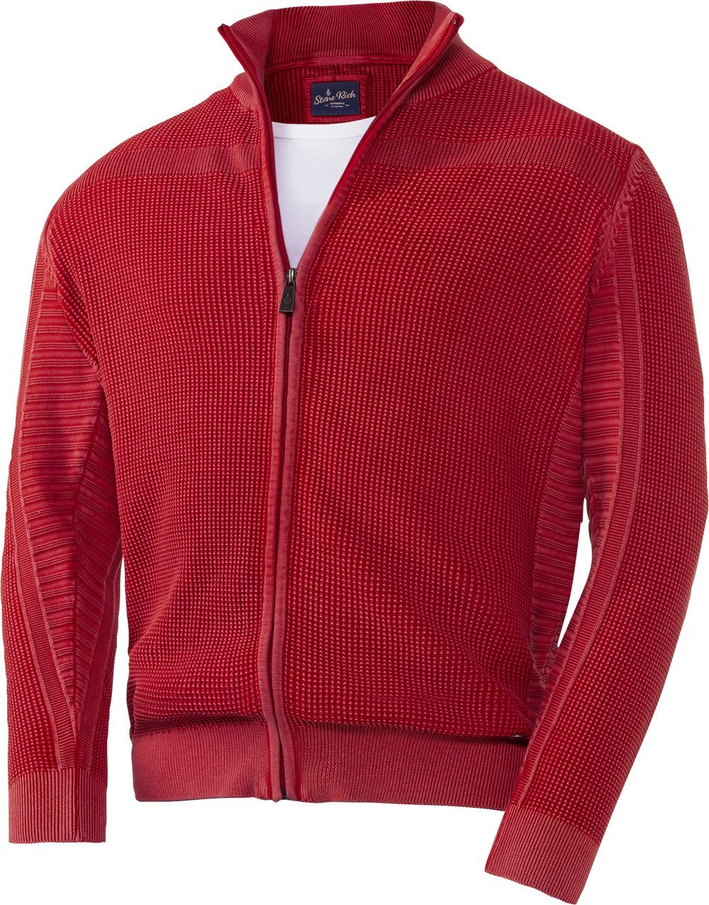 Stone und formstabile superweicher atmungsaktiv Griff, Qualität rot Rich Strickjacke natürlich