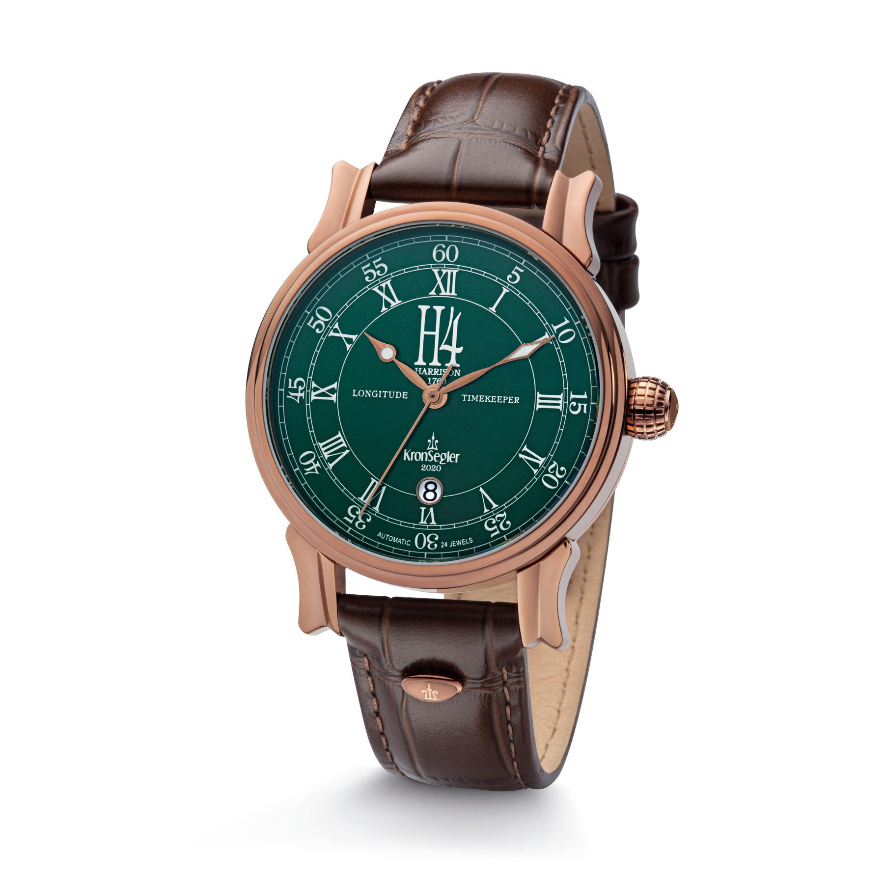 Automatikuhr H4 Longitude Timekeeper Herren Armbanduhr mit Lederband