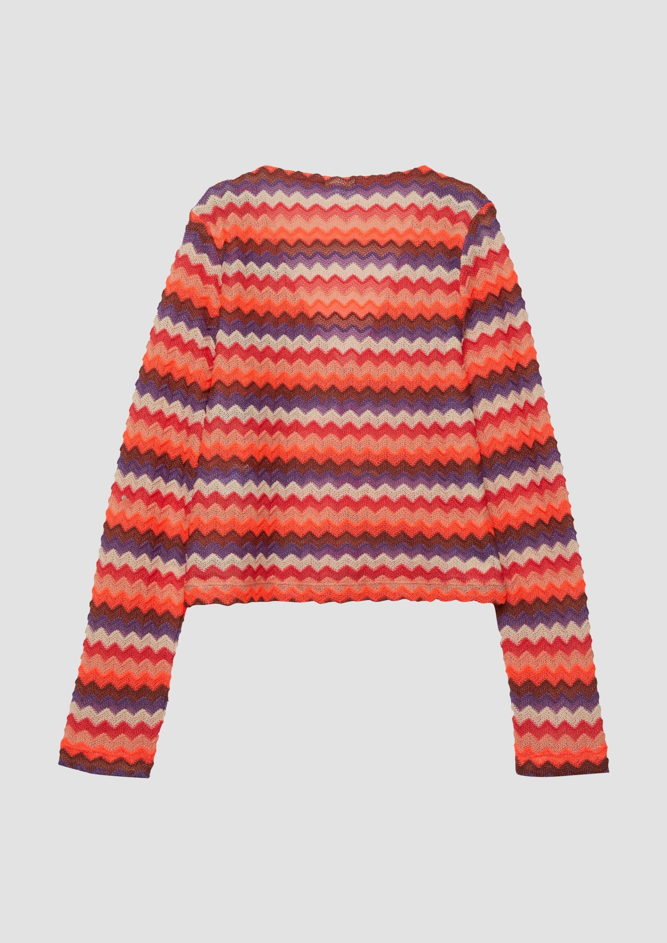 s.Oliver Cardigan Indoor-Jacke Strukturierte Jacke mit Bindeband im Loose Fit