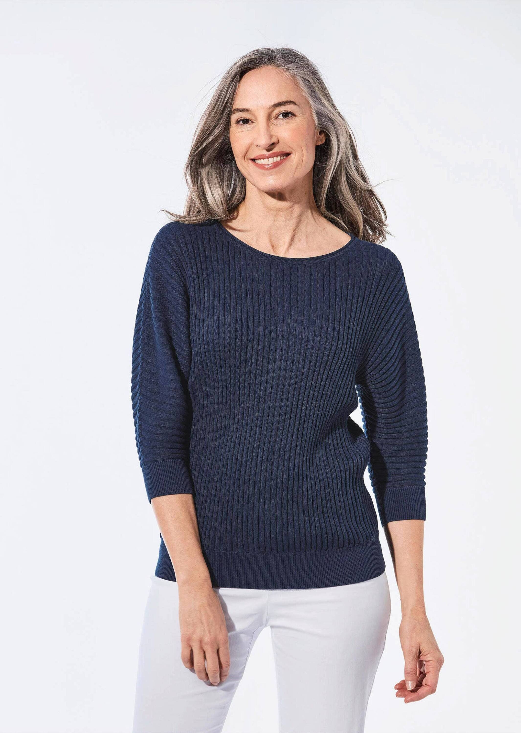 GOLDNER Strickpullover Pullover mit Fledermausärmeln günstig online kaufen