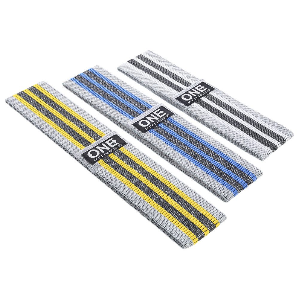 ONE FITNESS Kraftbänder 3-in-1 Übungsbänder Set, Ideal zur Stärkung von Gesäß- und Oberschenkelmuskulatur