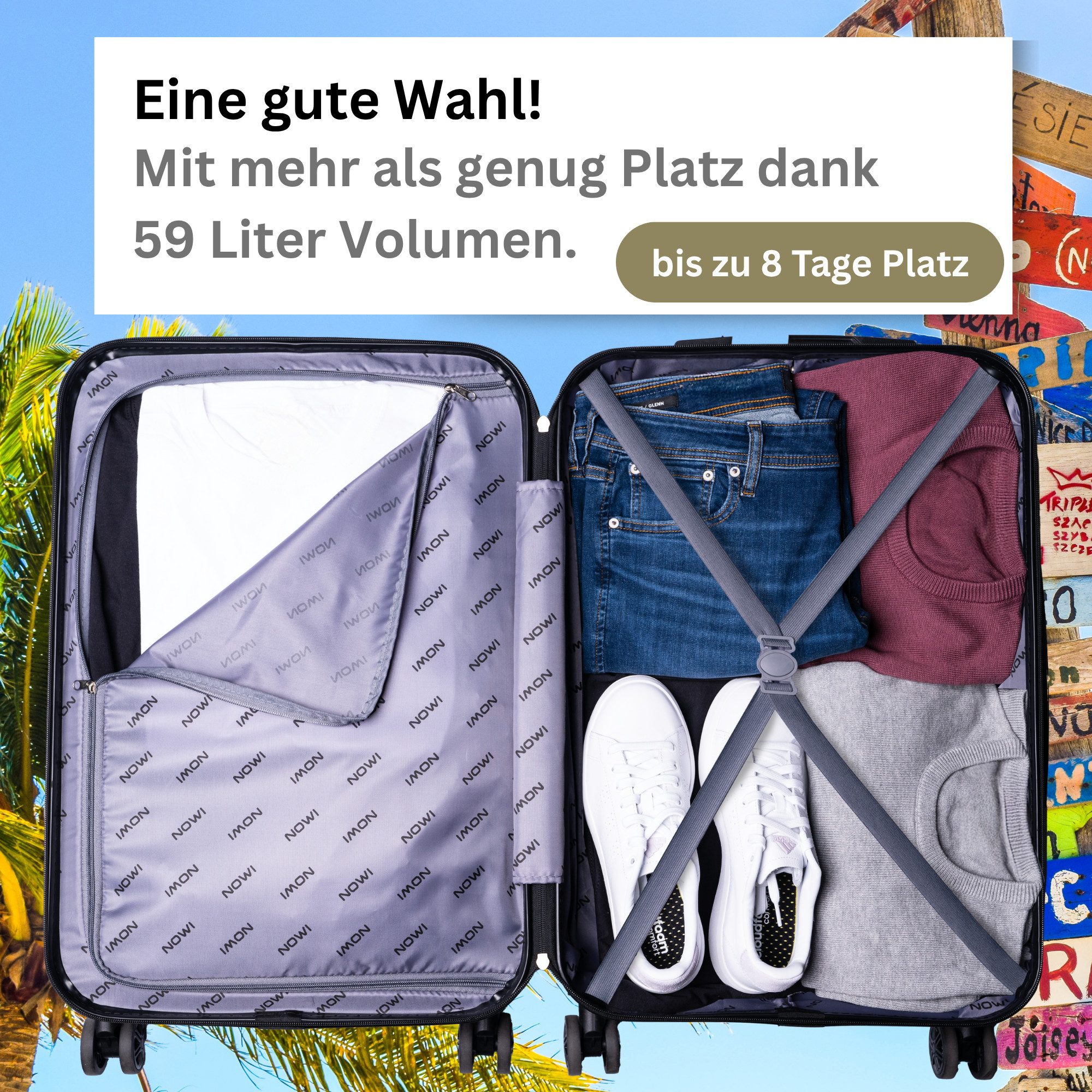 NOWI Hartschalen-Trolley Koffer M–XL & Set – Hartschalenkoffer leicht mit R günstig online kaufen