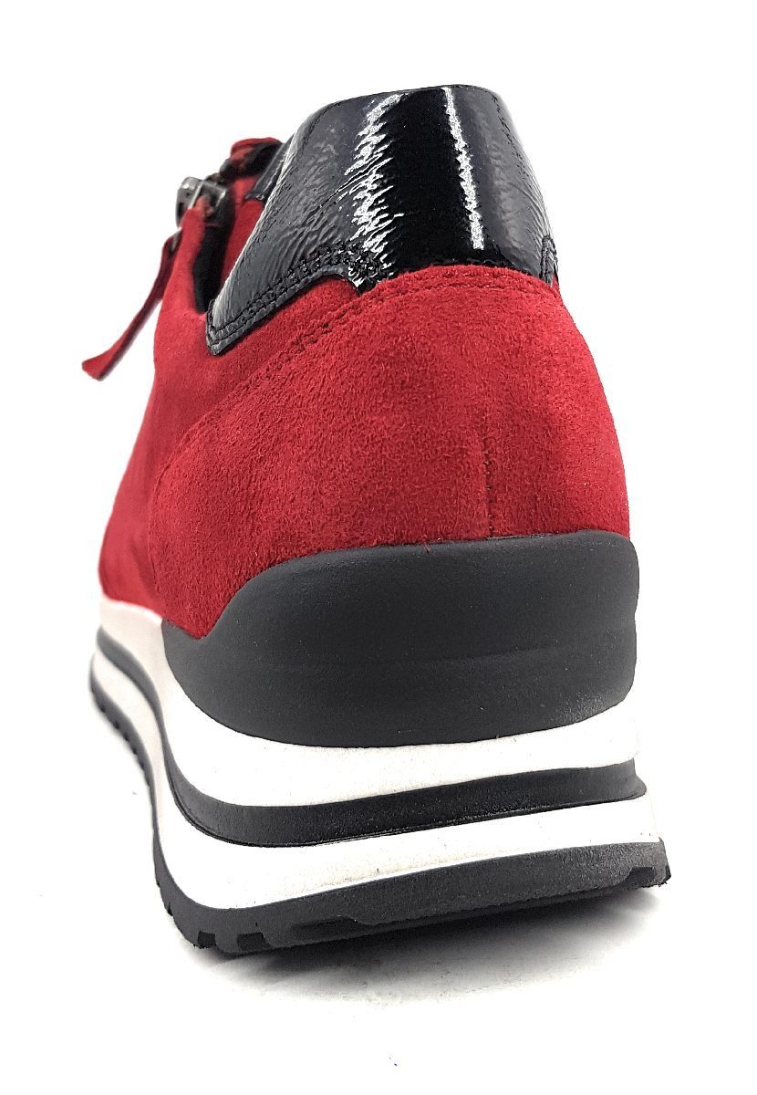 Gabor Comfort Sneaker (dark-opera/schwarz low Rot / 68) Schnürschuh