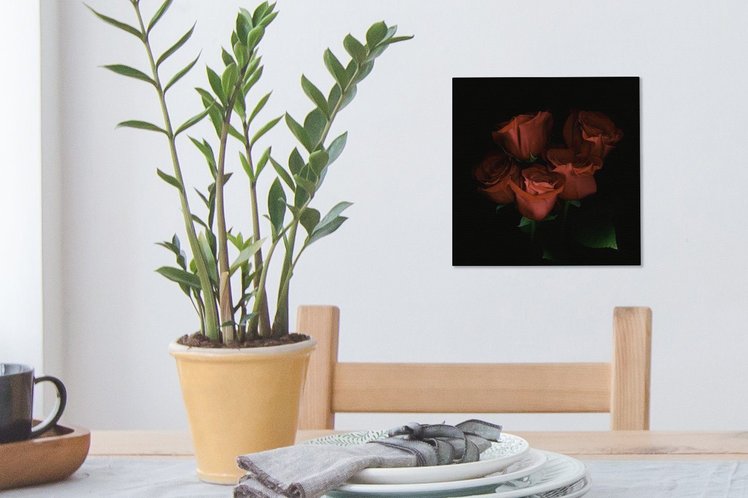 Wohnzimmer Blumen Wald, Leinwandbild St), Leinwand Rosen - Schlafzimmer Bilder (1 für - OneMillionCanvasses®