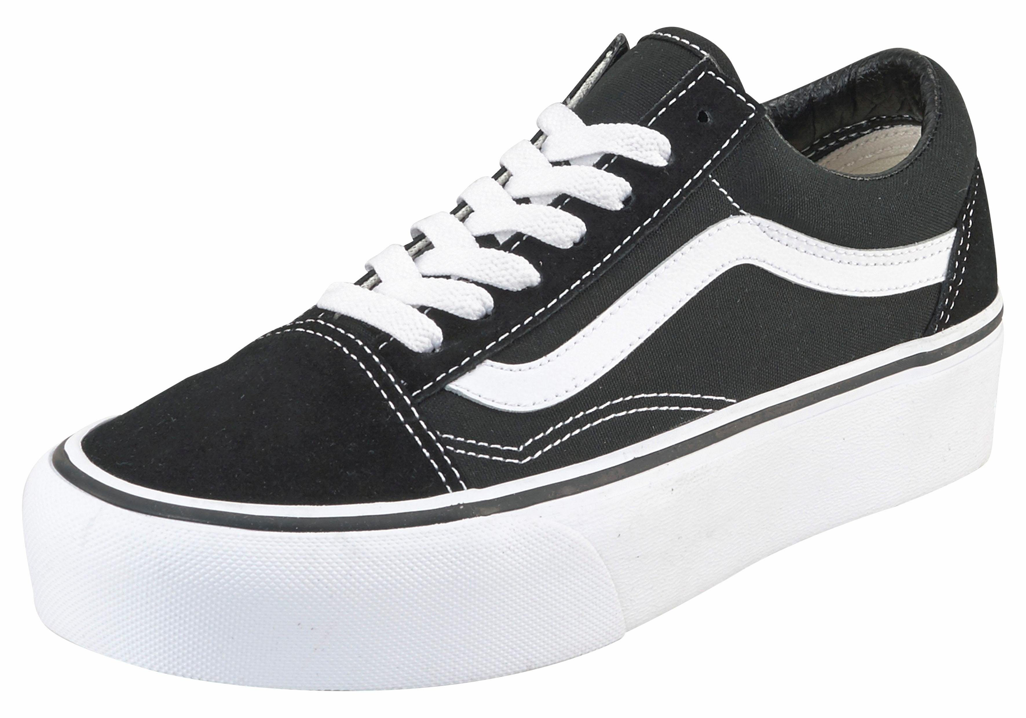 Vans Old Skool Platform Plateausneaker aus textilem Canvas-Material günstig online kaufen