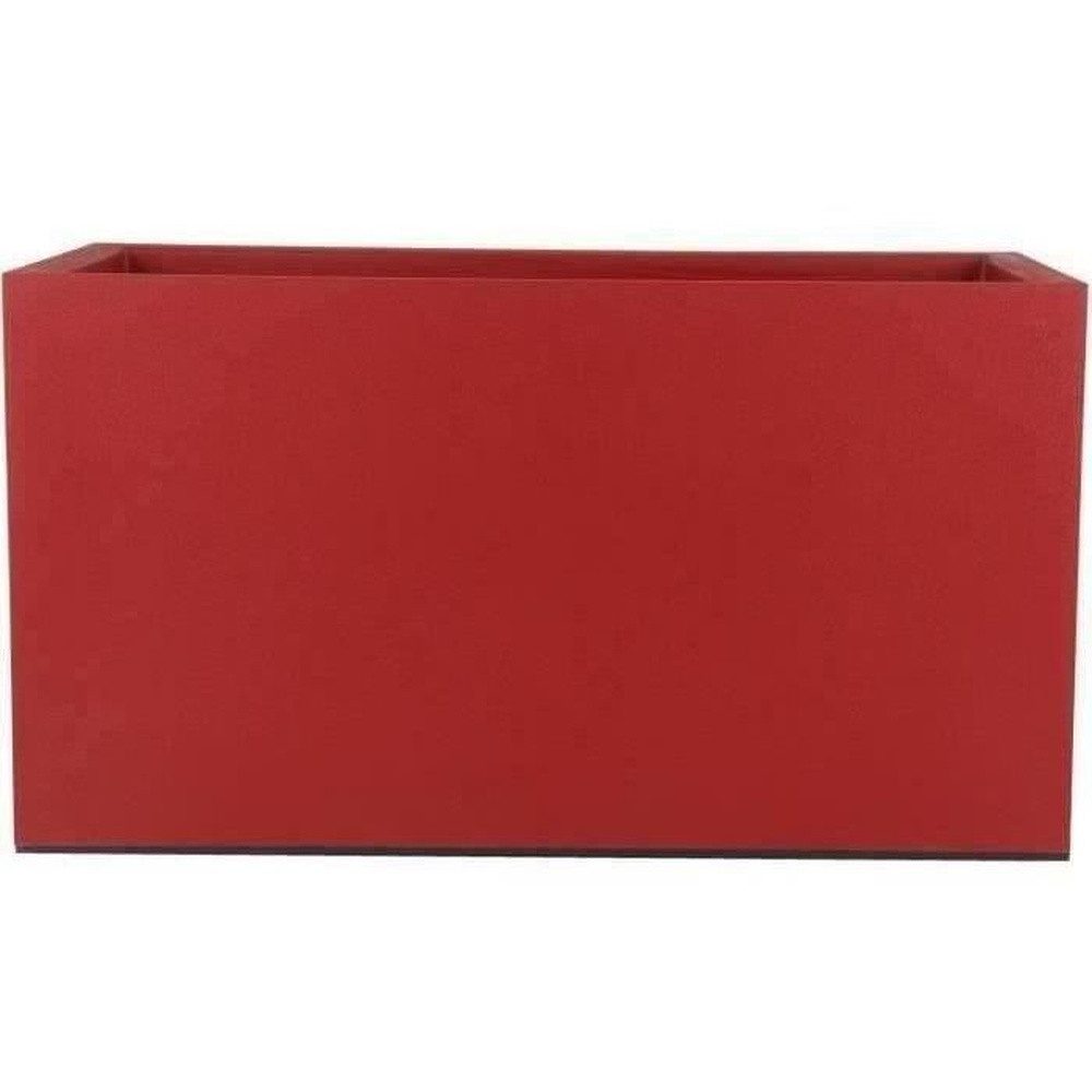 Riviera System Balkonkasten Blumenkübel aus Granit – 60 x 30 cm – rot
