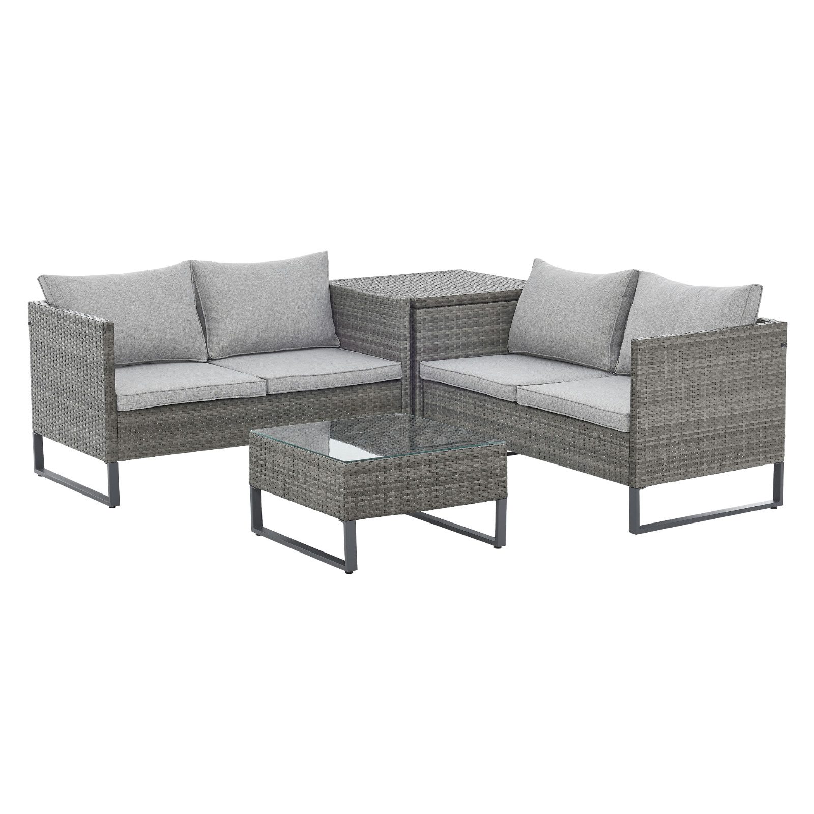 SVITA Gartenlounge-Set KANSAS, (Lounge-Set), Inklusive Kissenbox, günstig online kaufen