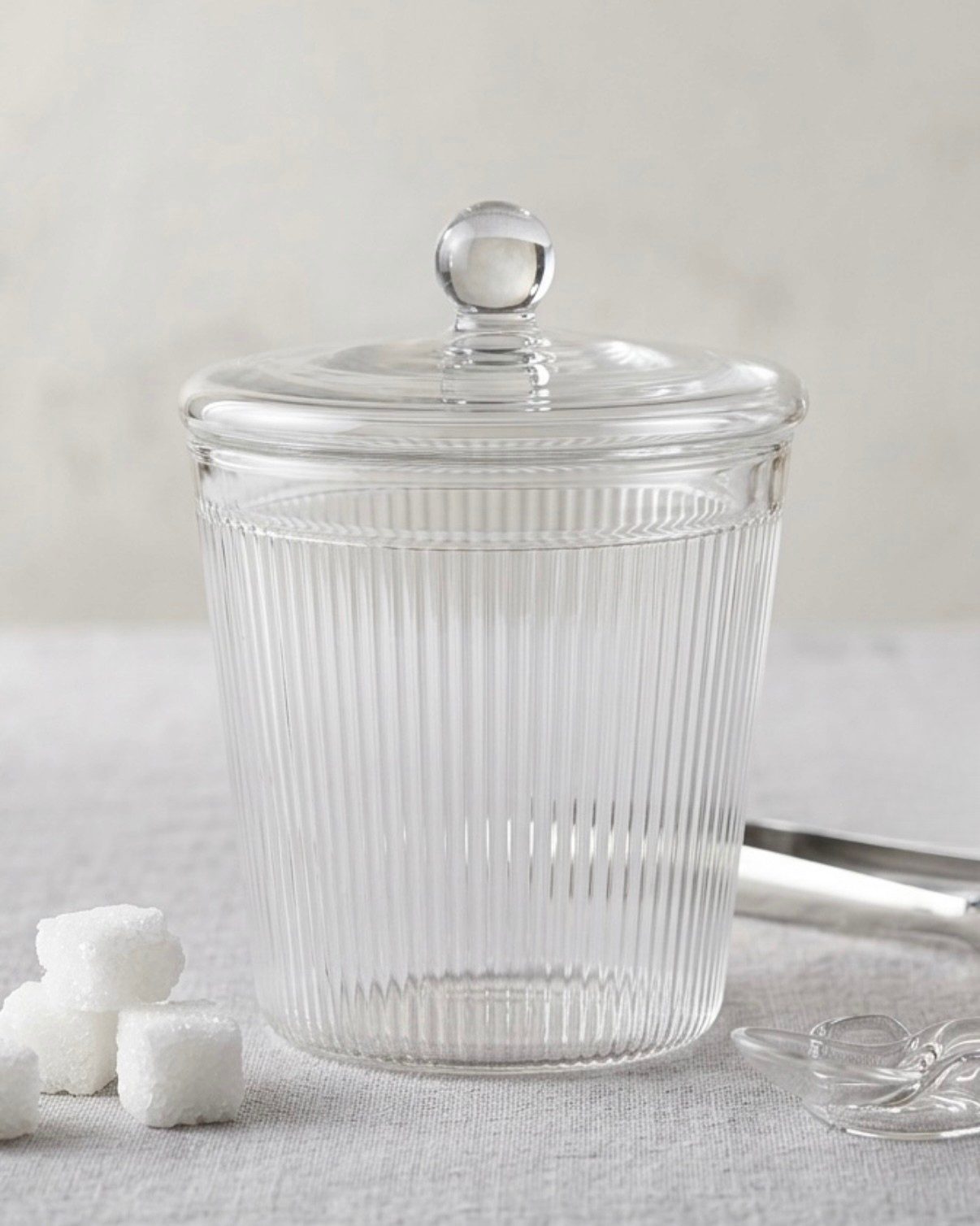 EKA Zuckerdose Riffle Borosilikatglas Zuckerdose, (2-tlg)
