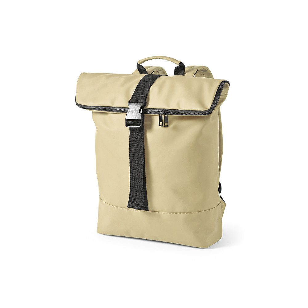 CABBEL Rucksack Rucksack 24L Laptop 17 Zoll nachhaltig rPET 0,53 kg leicht robust (Rucksack, 1-tlg., Einzelartikel), Beige, recyceltes Polyester, 59% rPET, 24 Liter, 30x38x10 cm, 0,53 kg