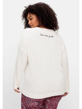 sheego by Joe Browns Sweatshirt Große Größen aus softem Feinstrick, mit kleiner Stickerei