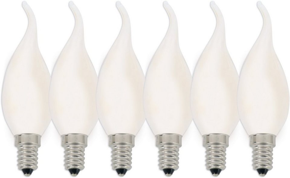 näve LED-Leuchtmittel Windstoß, E14, 6 St., Warmweiß, LED Leuchtmittel  >>Windstoß<< 6er Set E14, warmweiß, nicht dimmbar