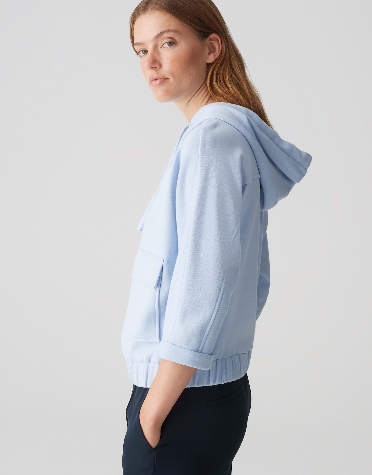 OPUS Sweatjacke GUSA Batwing Fit aus softer Baumwolle