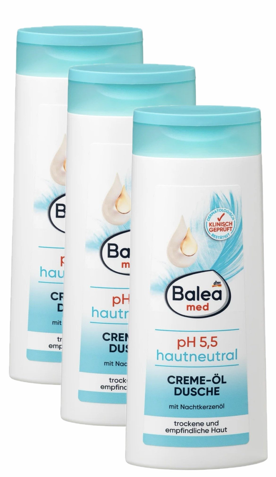 dm-drogerie markt GmbH & Co. KG Duschgel pH 5,5 Hautneutral Creme-Öl Dusche - Balea MED 3 x 300 ml, Duschgel, Balea