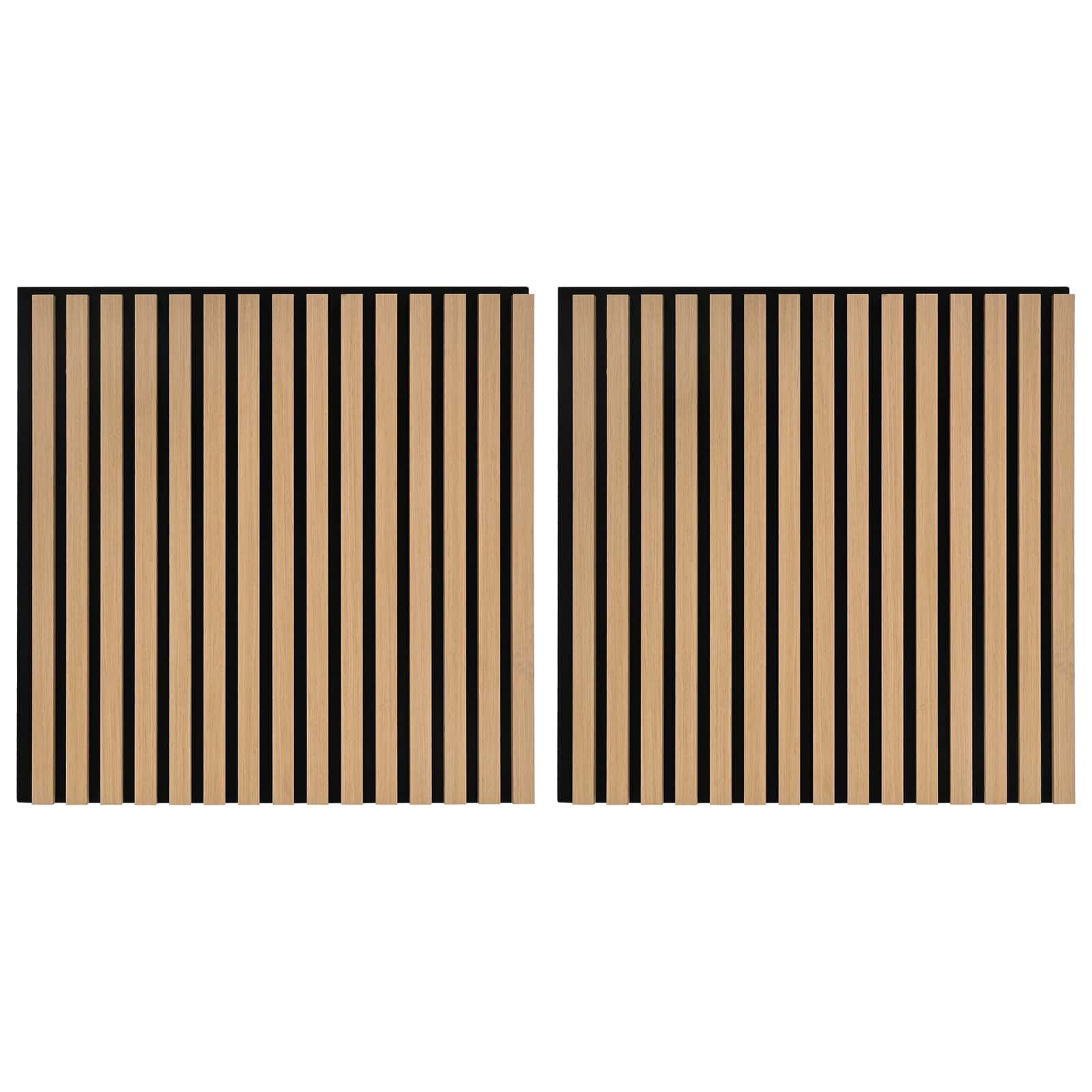 vidaXL Wandpaneel Wandpaneele 2 pcs Natur 60,5 x 60 cm, (2-tlg)