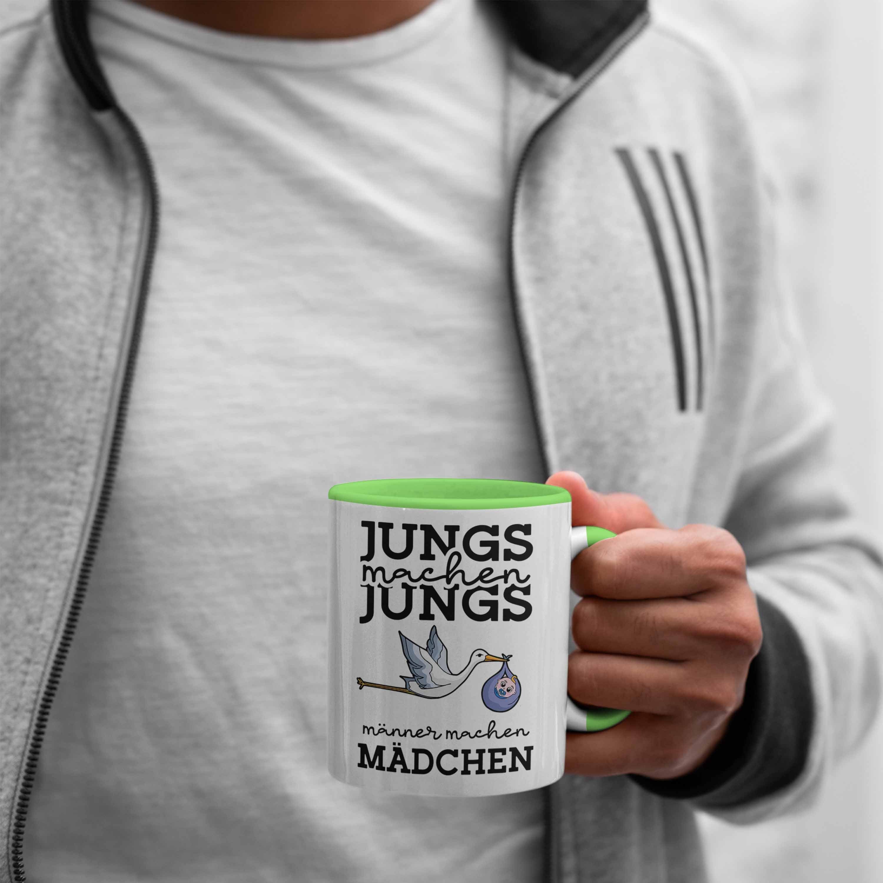 einer den Trendation Lustige Vater für Papa Tasse Werdener Vater Tochter Tasse Grün stolzen