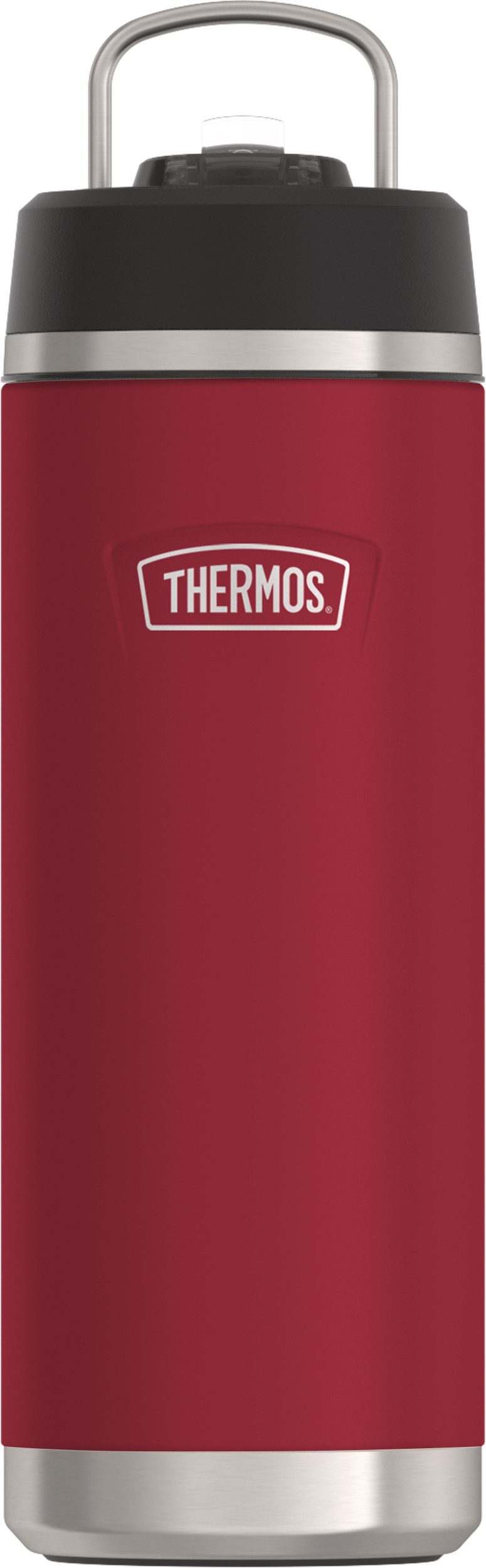 THERMOS Isolierflasche ICON WATER BOTTLE, Edelstahlkörper, spülmaschinenfest, 0,71l, 12h kalt, schappsicher mit einklappbarem Flip-Strohalm