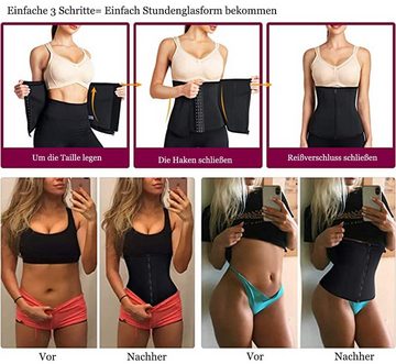 GelldG Corsage Korsett Damen Waist Trainer Taillenformer Bauchweggürtel Shapewear