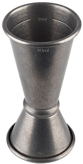 Buddy's Barmaß Buddy´s Bar, Edelstahl, (1-St), 2,5 cl/5 cl Doppelmaß, Innenmaße 1,5 cl/3,5 cl, Edelstahl antik