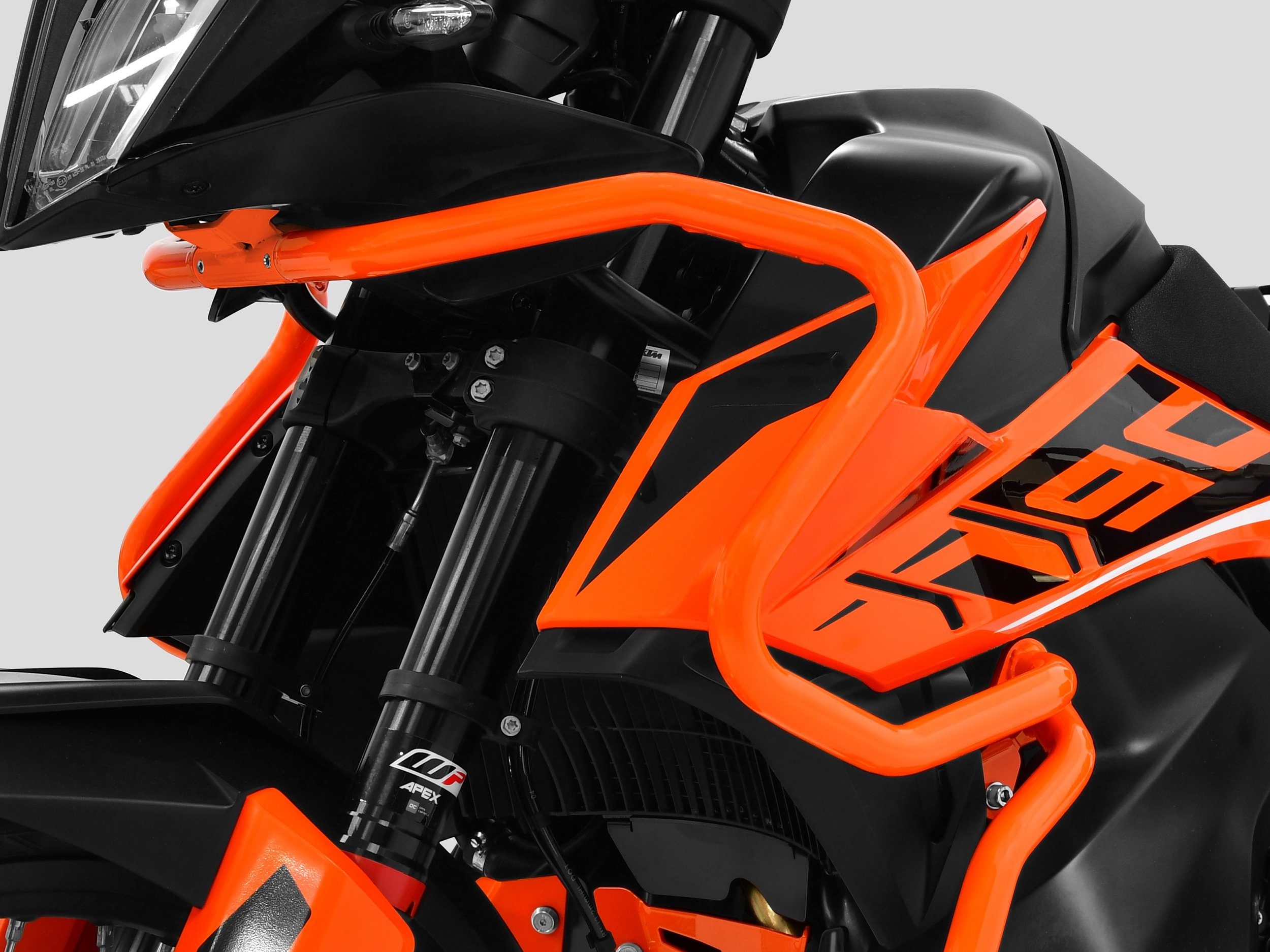 ZIEGER Motor-Schutzhülle Sturzbügel Verkleidung kompatibel mit KTM 790 Adventure / R orange