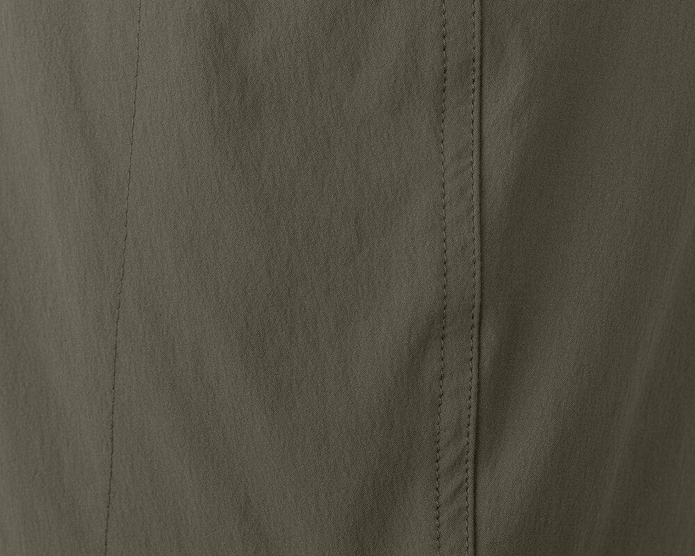 Zipp-Off Herren OSSA Wanderhose, Normalgrößen, Bergson Doppel vielseitig, Zip-off-Hose pflegeleicht, grau/grün