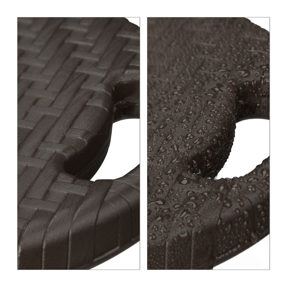 relaxdays Barhocker 2 Barhocker klappbar BASTIAN - dunkelbraun