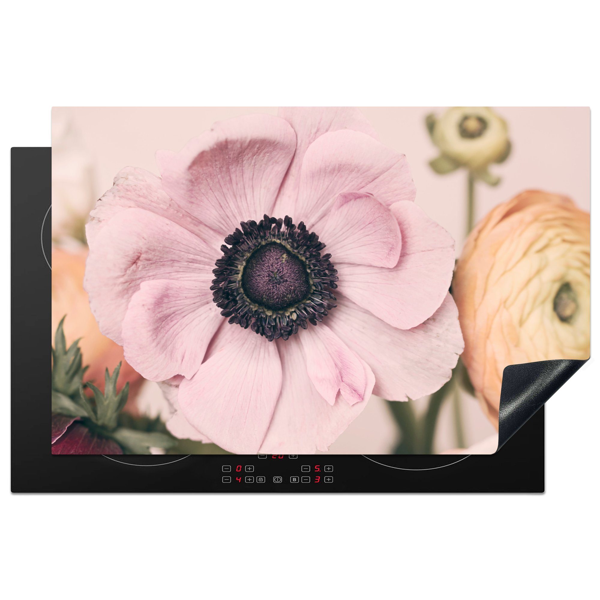 MuchoWow Herdblende-/Abdeckplatte Blumen - Natur - Pflanzen, Vinyl, (1 tlg), 81x52 cm, Induktionskochfeld Schutz für die küche, Ceranfeldabdeckung