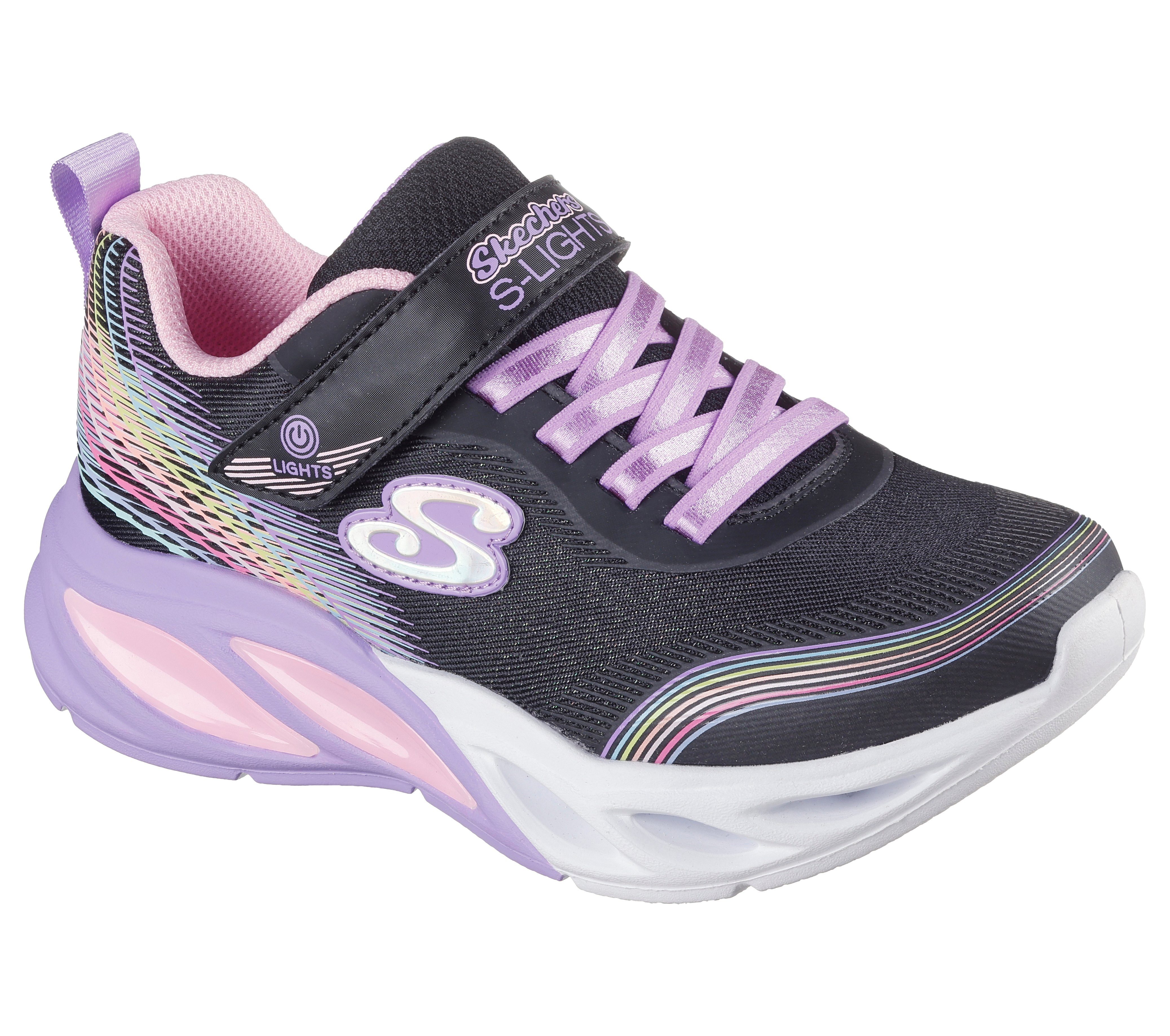 Skechers COSMIC GLOW LIGHTS Sneaker Sportschuh mit Klett, Größenschablone zum Download