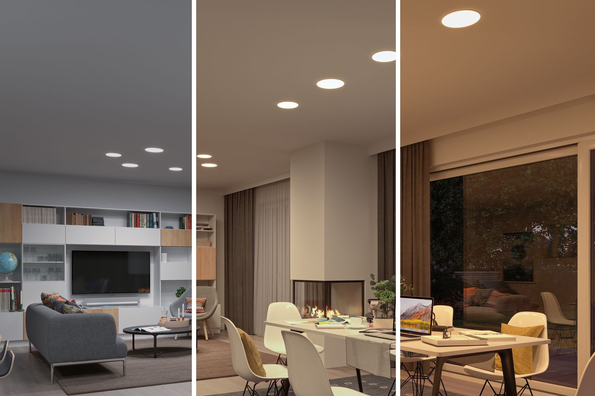 Paulmann LED LED fest Einbauleuchte kaltweiß, integriert, warmweiß Veluna, inkl. Leuchtmittel - Deckenmontage, Memoryfunktion