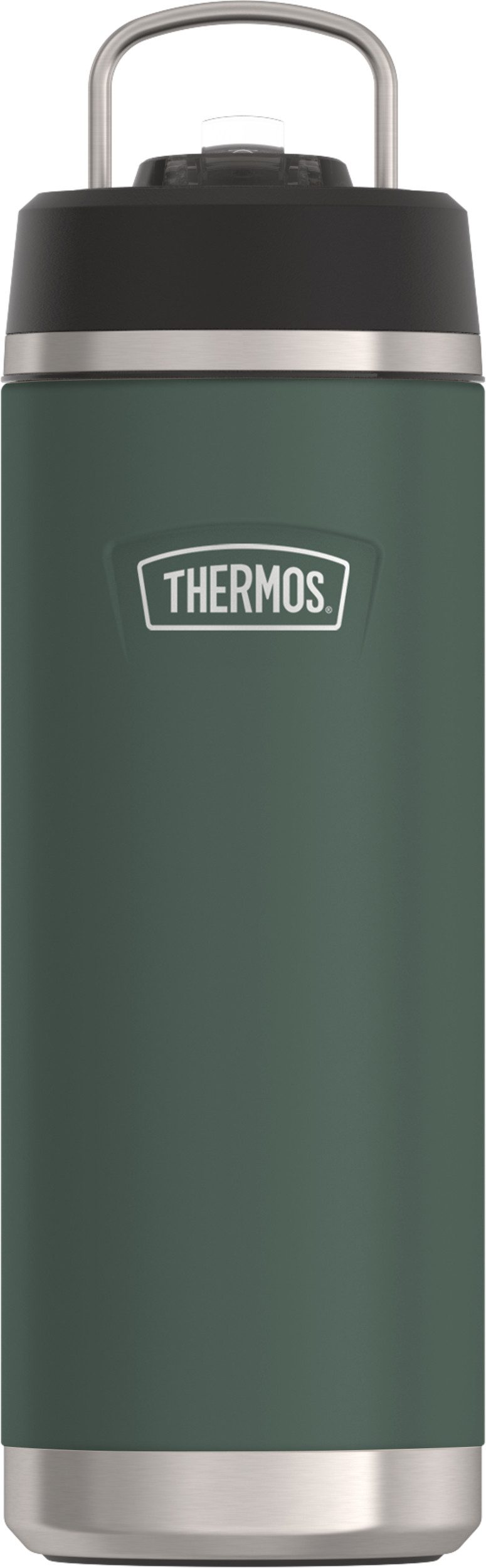 THERMOS Isolierflasche ICON WATER BOTTLE, Edelstahlkörper, spülmaschinenfest, 0,71l, 12h kalt, schappsicher mit einklappbarem Flip-Strohalm