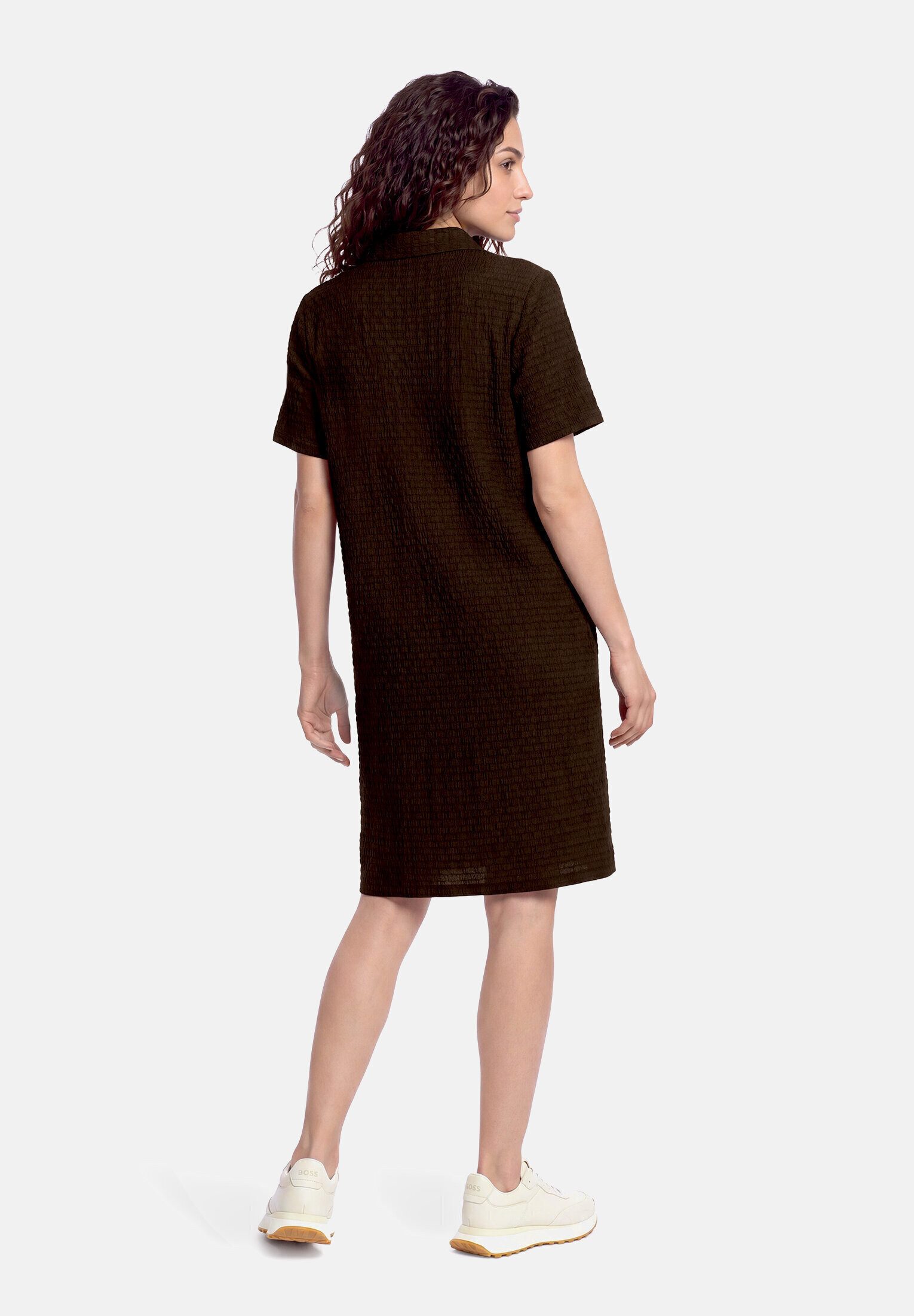 Cartoon Polokleid Damen mit Eingrifftaschen