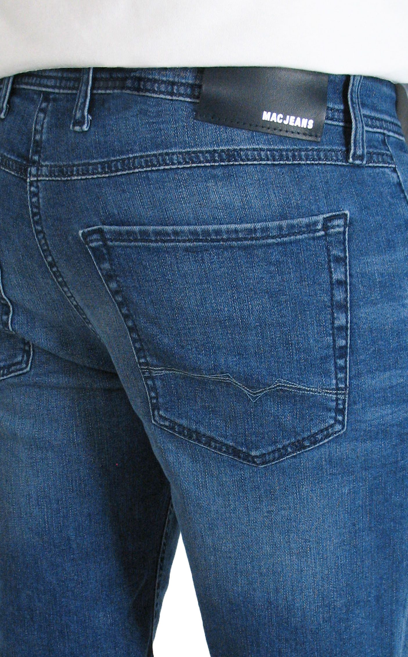 MAC Jeansshorts ARNE Bermuda elastischer Workout Denim Flexx